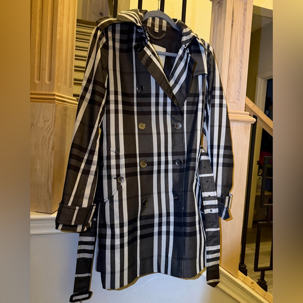 Burberry London Limited Check Trench Coat w/ Belt
